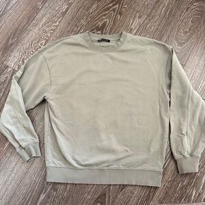 Zara Women's Washed Olive Green Sweater Size S
